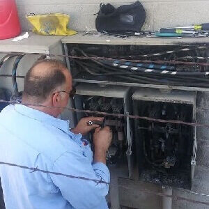 Working on panel and circuit breakers