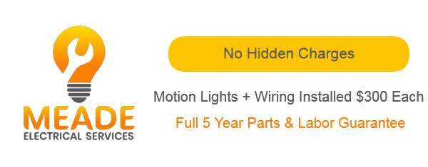 Lighting installation coupon for motion lights in Gilbert Arizona